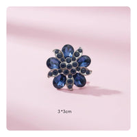 Glittering Flower Buttons Elegant Sew on Crystal Buttons Multi-Purpose