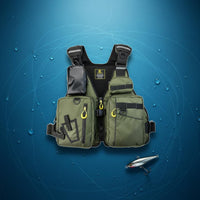 Fishing Life Vest Adjustable Straps Buoyant Fishing Vest Large Size for Anglers