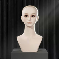 Mannequin Head Bust PVC Female Mannequin Head Photography Prop