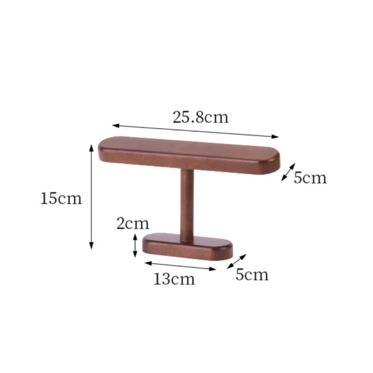 Wooden Watch and Bracelet Display Stand Multi-Functional Watch and Bracelet Holder Minimalist Design Solid Wood Jewelry Rack for Bedroom, Closet
