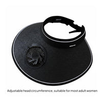 Lightweight USB Charging Fan Visor Breathable USB Cooling Hat Wide Brim for Travel, Beach