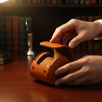 Portable Watch Storage Box Scuff Protection Leather Watch Travel Case Individual Compartments Snap Closure for Display
