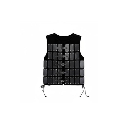 Steampunk Medieval Chest Vintage Leather Vest, Adjustable Straps, Cosplay Accessory for Adults, Halloween Stage Costume