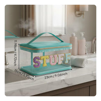 MEDS Letter Pouch Waterproof Handled Makeup Organizer Portable