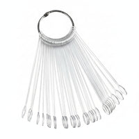 50 Pieces Nail Sample Sticks with Loop Clear Manicure Accessory Lightweight