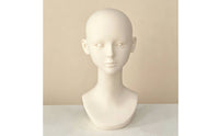Mannequin Head Bust Smooth Face Model Unmade for Shop Window, Studio Photography
