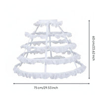 Hooped Petticoat Ruffled Hem Full Shape Slip Skirt Lightweight Transparent