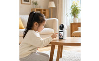 Desktop Visual Communication System with Monitor Single-Button Visual Communication System Camera Two-Way Door Phone for Families, Parents, Elderly, Home