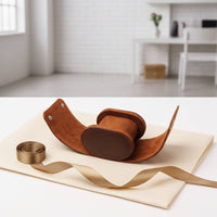 Single Watch Travel Case Soft Suede Lining Leather Watch Roll Individual Accessory Storage Flat Bottom Design for Travelers