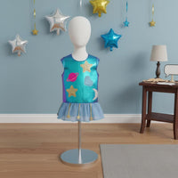 Alien Robot Costume Tulle Skirt Feature Alien Costume Set Kids Shiny Cosplay Suit Soft and Lightweight for Role-Playing