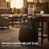Telescopic Handle Wheel Trolley Bag Lightweight Oxford Cloth Rolling Luggage Wear Resistant for Students, Men, Short Trips, Airports