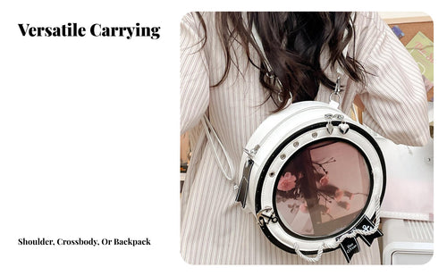 Adjustable Straps Convertible Pin Display Backpack Versatile Design Pin Display Purse for Conventions, Casual Outings