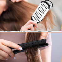 2 Pieces Detangling Boar Bristle Hair Brush Hollow Vented Design Double Sided Bristle Brush Protects Hands From Heat for Women, Salon, Home