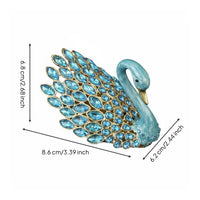 Swan Jewelry Box European Design Crystal Swan Box Metal Frame