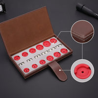 Stitched Edges Watch Press Tool Kit Hinged Lid Watch Case Opener Kit for Watchmakers