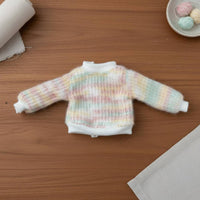 Colorful Knit Doll Top Zip-up Design 20cm Doll Sweater for BJD Hobbyists
