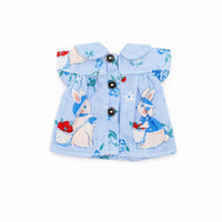 Clothing Flared Cartoon-Style Button-Front Doll Dress