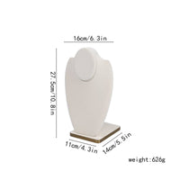 Pendant Display Bust Leather-Like Finish Surface Jewelry Display Bust Construction Pendant Chain Holder for Photographers, Showroom