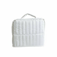 Upright Makeup Organizer Solid Color Quilted Makeup Bag for Home Storage
