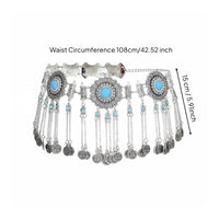 Ethnic Design Belly Dance Belt Exotic Flair Bohemian Coin Belly Chain for Beach