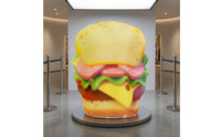 Hamburger Costume Easy to Wear Burger Costume Realistic Print for Adults