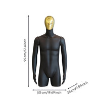 Male Mannequin with Arms Half-Body Mannequin Realistic Display Form for Photographers
