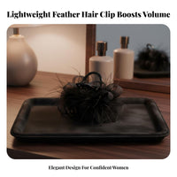 Feather Grip Fastener Elegant Exotic Feather Fastener Soft Hair Jaw Stylish Versatile for Women, Special Events