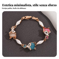 Silky Luster Stone Bracelet Colorful Charms Animal Enchantment Bracelet