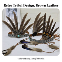 Feather Headdress Real Feathers Tribal Feather Headdress Hippie Costume Head Our Team Ar Handmade for All Genders