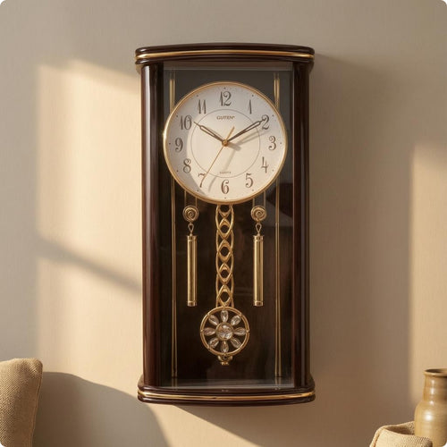 Pendulum Wall Clock Trim Quartz Pendulum Clock Powered