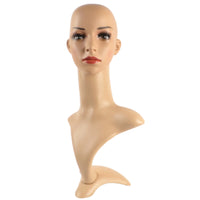Female Mannequin Head Detachable Female Display Bust Tall Neck