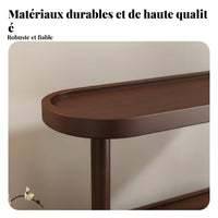 Wooden Makeup Organizer Retro Design Wooden Cosmetic Display Stand Space-Saving