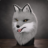 Canine Fursuit Head Wearable Canine Mask Head Easy to Wear for Convention, Photo