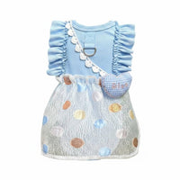 Ruffled Pet Dress Breathable Dog Skirt Dress Easy to Wear for Cats