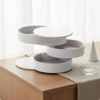 Multi-Layer Jewelry Organizer Dustproof Rotating Jewelry Box Desktop for Dresser