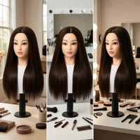 Hairdressing Mannequin Head Natural-Looking for Braiding Practice