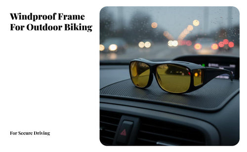 Driving Glasses Wind-Resistant Glare-Reducing Curved-Frame Glasses Fit-over Sunglasses Protection Fit Over Sunglasses
