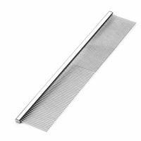 Stainless Steel Comb All-Metal Polished Silver Dog and Cat Grooming Comb