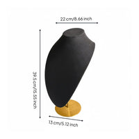 Pu Leather Necklace Stand Smooth Necklace Display Bust Stable Base Jewelry Display Bust for