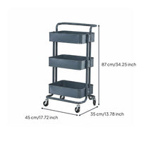 Hairdressing Tool Cart Movable Mobile Storage Rack Large Capacity for Kitchen