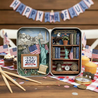 USA 250th Anniversary Miniature Scene Commemorative Edition Pocket Tin Miniature
