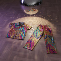 Disco Costume Set Breathable 70s Disco Outfit Soft for Boys and Girls
