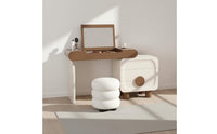 Double Use Flip-Top Vanity Desk Minimalist Design Small Space Dressing Table Compartmentalized Storage Flip Top Vanity Desk 3-in-1 Design for Dorm Room