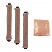 3 Pieces No-Heat Curling Rods Wave Styling Satin Scarf Cloth Sleep In