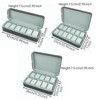 Zippered Watch Organizer PU Leather Watch Storage Case Portable
