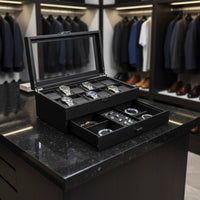 Watch and Jewelry Box Drawer Design Display Case Transparent Lid