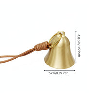 Brass Bell Ornament Polished Shiny Finish Home Decor Gold-Tone Loop
