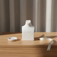 Necklace Display Bust Minimalist Design Necklace Bust Display White Plaster Neck Form Lightweight Locket Chain Organizer