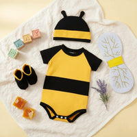 4 Pieces Newborn Bee Outfit with Wings Photo Prop Infant Bee Romper Set