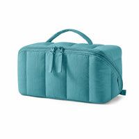 Travel Cosmetic Bag Two-Way Zippers Top Handle Travel Makeup Organizer